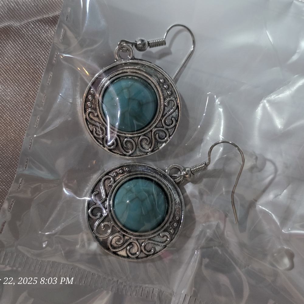 Silver and Turquoise Earrings